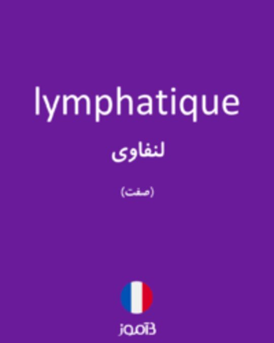  تصویر lymphatique - دیکشنری انگلیسی بیاموز