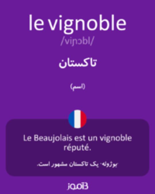  تصویر le vignoble - دیکشنری انگلیسی بیاموز