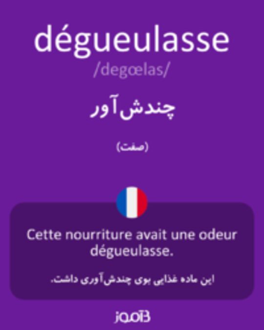  تصویر dégueulasse - دیکشنری انگلیسی بیاموز