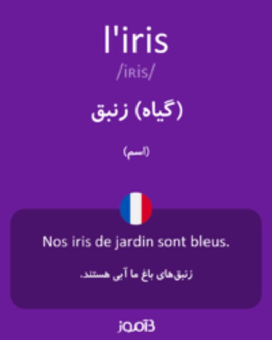  تصویر l'iris - دیکشنری انگلیسی بیاموز