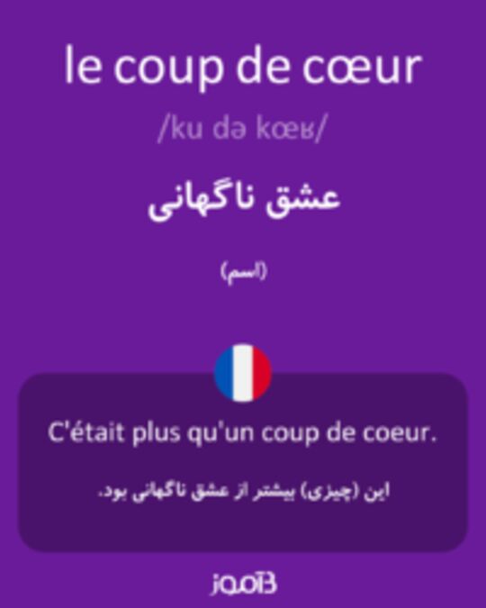  تصویر le coup de cœur - دیکشنری انگلیسی بیاموز