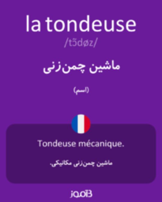  تصویر la tondeuse - دیکشنری انگلیسی بیاموز