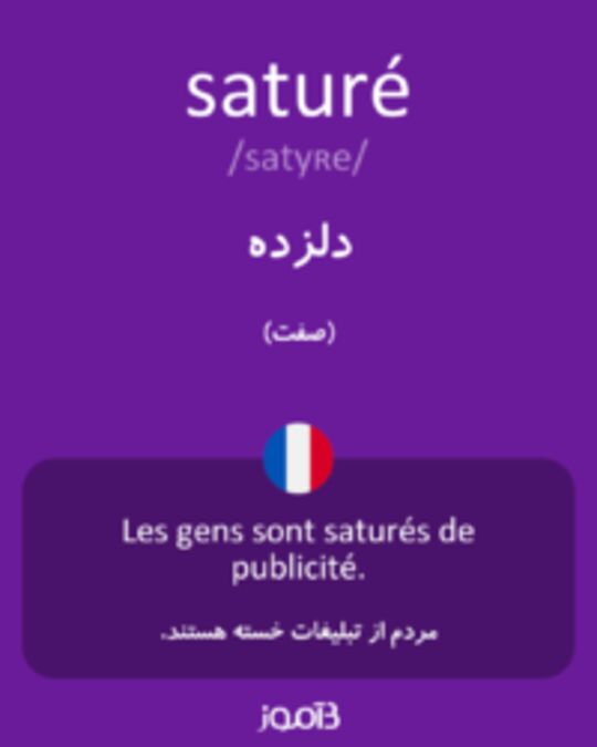  تصویر saturé - دیکشنری انگلیسی بیاموز