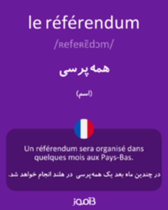  تصویر le référendum - دیکشنری انگلیسی بیاموز