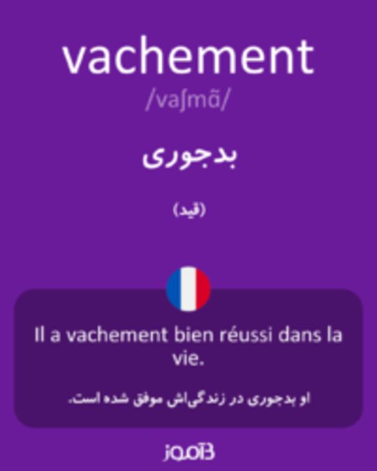  تصویر vachement - دیکشنری انگلیسی بیاموز