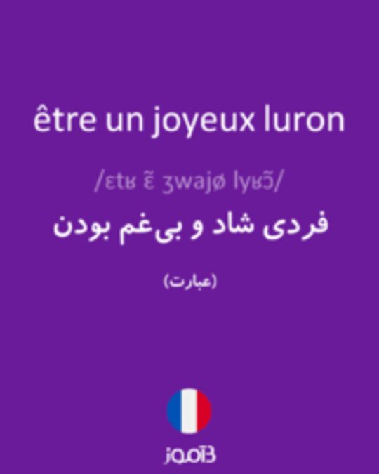  تصویر être un joyeux luron - دیکشنری انگلیسی بیاموز