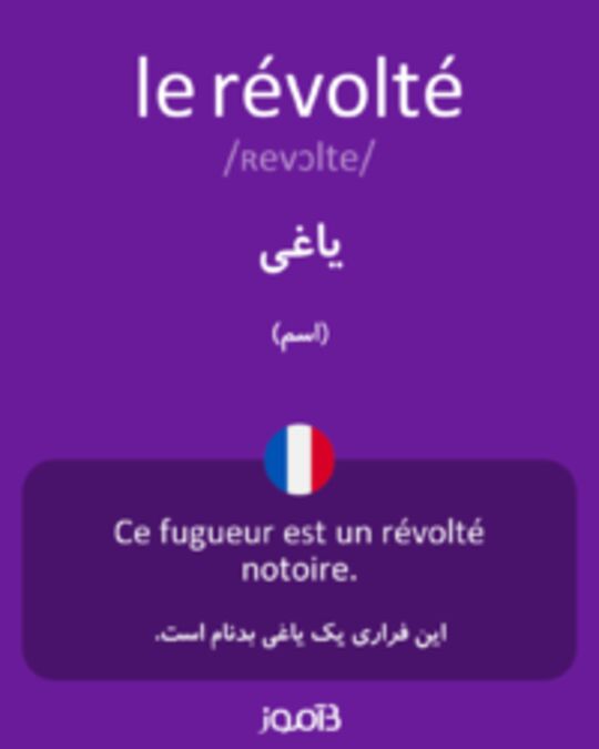  تصویر le révolté - دیکشنری انگلیسی بیاموز