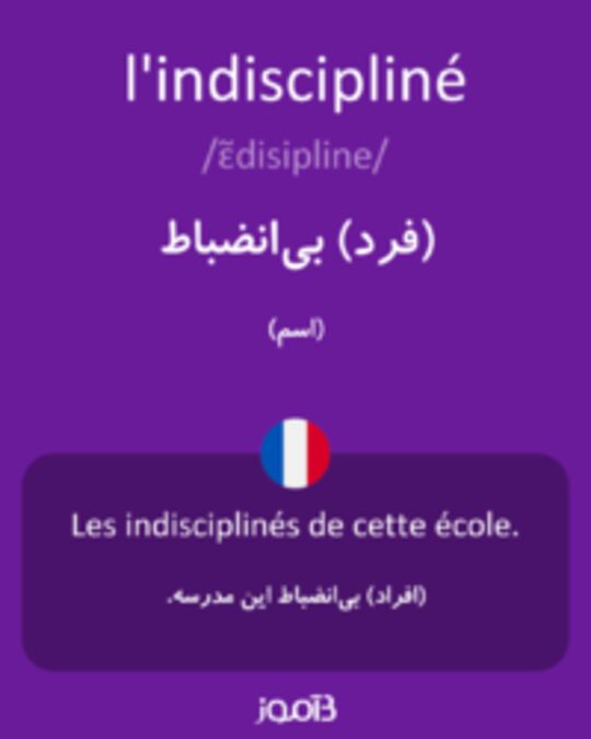  تصویر l'indiscipliné - دیکشنری انگلیسی بیاموز