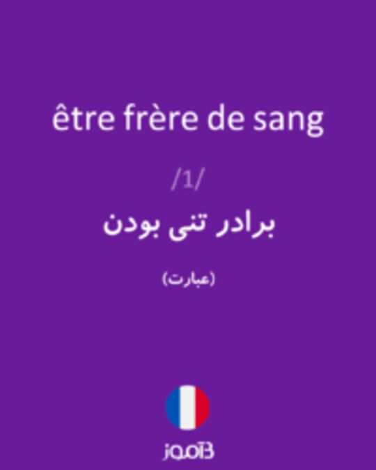  تصویر être frère de sang - دیکشنری انگلیسی بیاموز