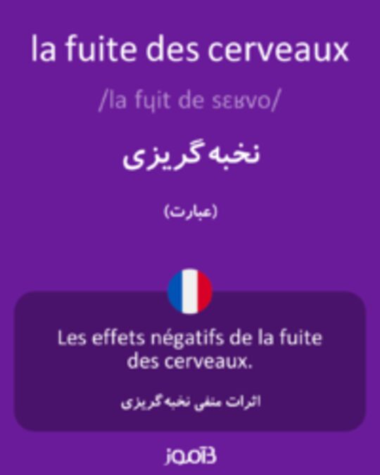  تصویر la fuite des cerveaux - دیکشنری انگلیسی بیاموز