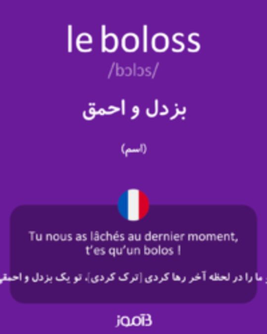  تصویر le boloss - دیکشنری انگلیسی بیاموز