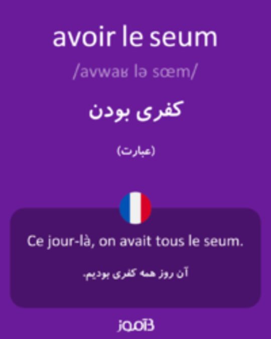  تصویر avoir le seum - دیکشنری انگلیسی بیاموز