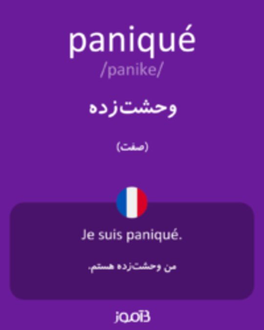  تصویر paniqué - دیکشنری انگلیسی بیاموز