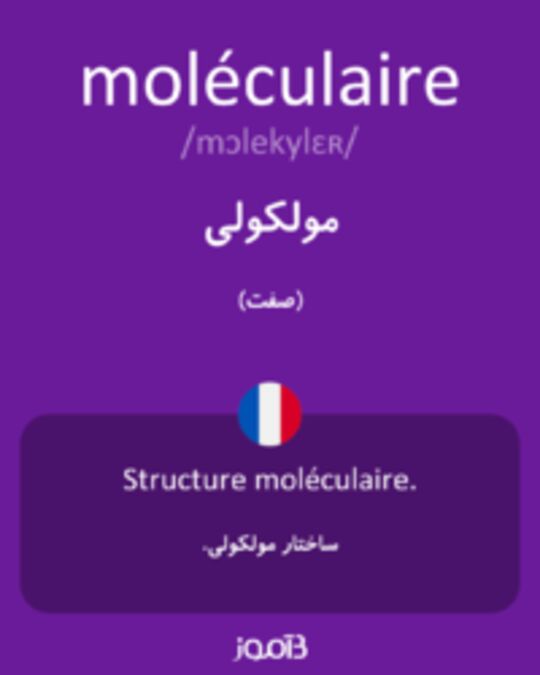  تصویر moléculaire - دیکشنری انگلیسی بیاموز