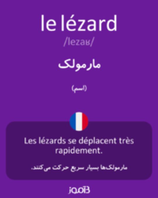  تصویر le lézard - دیکشنری انگلیسی بیاموز