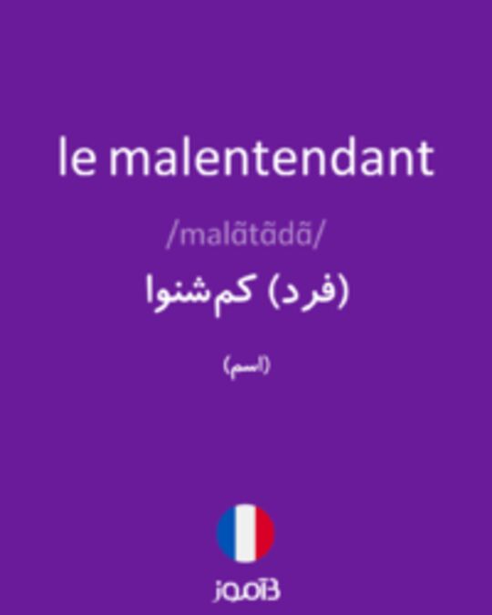  تصویر le malentendant - دیکشنری انگلیسی بیاموز