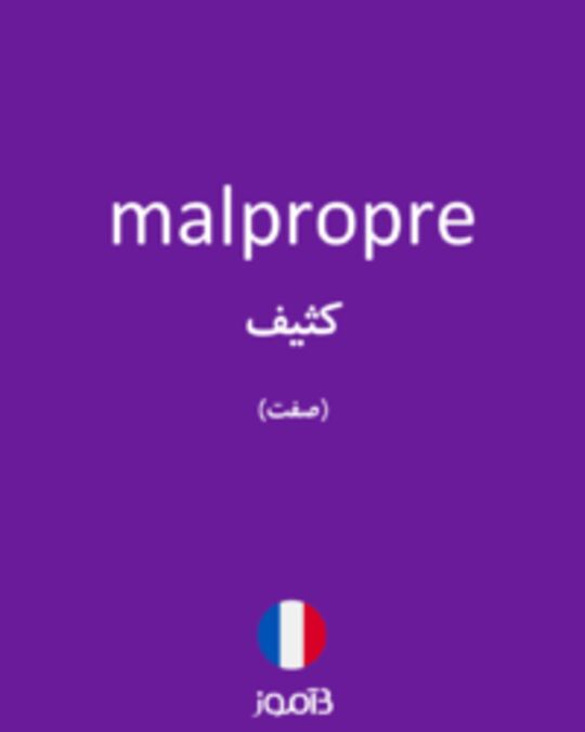  تصویر malpropre - دیکشنری انگلیسی بیاموز