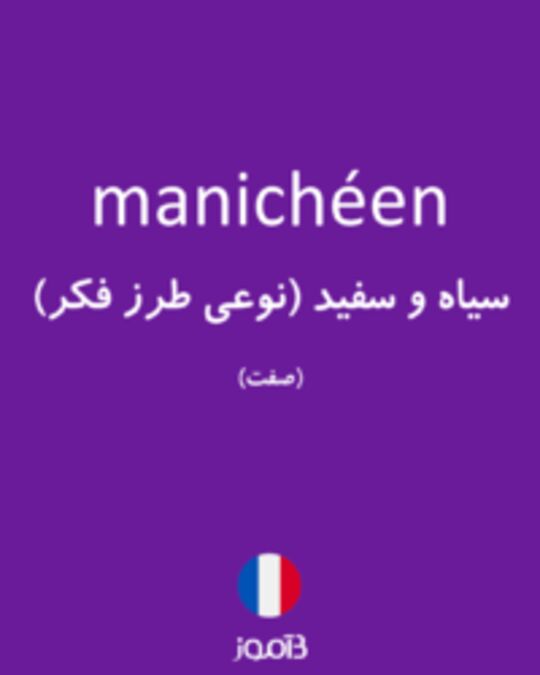  تصویر manichéen - دیکشنری انگلیسی بیاموز