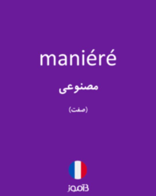  تصویر maniéré - دیکشنری انگلیسی بیاموز