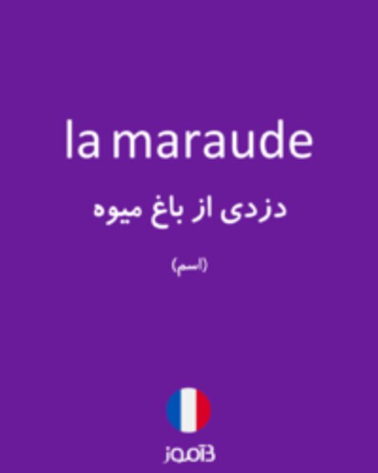  تصویر la maraude - دیکشنری انگلیسی بیاموز