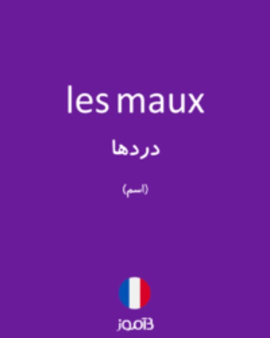  تصویر les maux - دیکشنری انگلیسی بیاموز