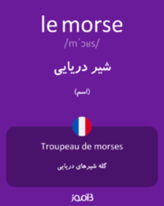  تصویر le morse - دیکشنری انگلیسی بیاموز