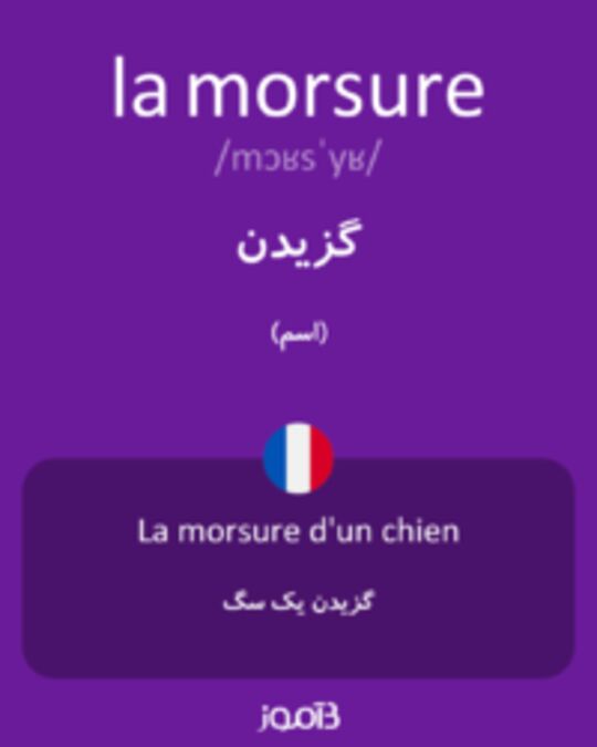  تصویر la morsure - دیکشنری انگلیسی بیاموز