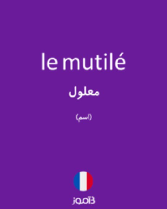  تصویر le mutilé - دیکشنری انگلیسی بیاموز