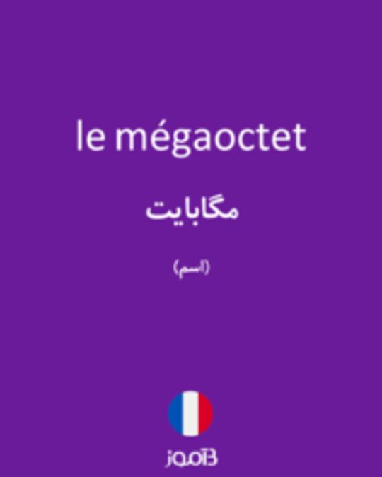  تصویر le mégaoctet - دیکشنری انگلیسی بیاموز