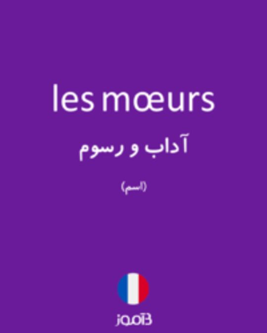  تصویر les mœurs - دیکشنری انگلیسی بیاموز