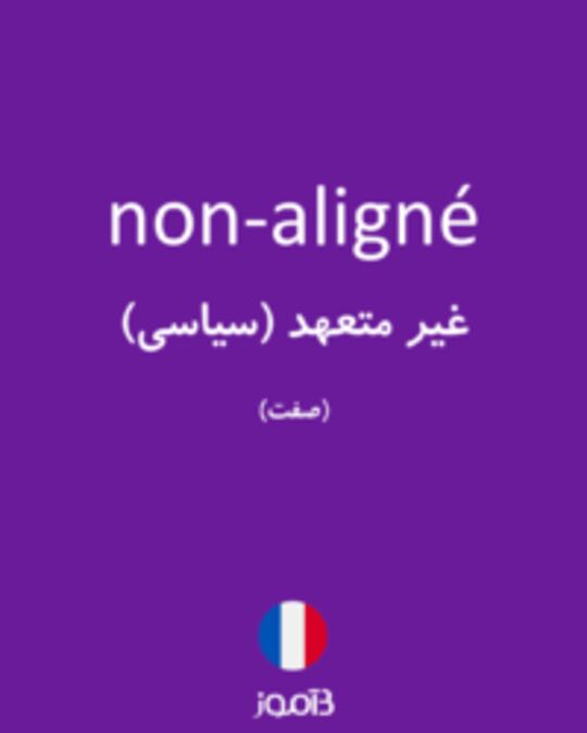  تصویر non-aligné - دیکشنری انگلیسی بیاموز