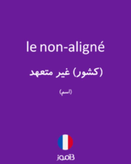  تصویر le non-aligné - دیکشنری انگلیسی بیاموز