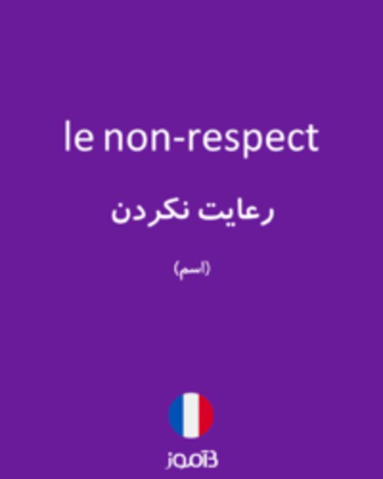  تصویر le non-respect - دیکشنری انگلیسی بیاموز