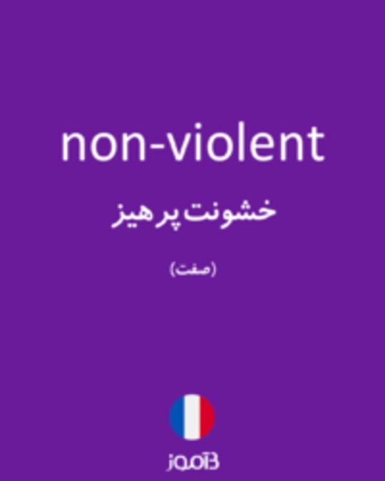  تصویر non-violent - دیکشنری انگلیسی بیاموز