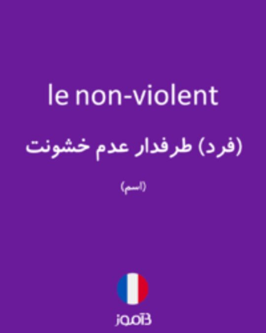  تصویر le non-violent - دیکشنری انگلیسی بیاموز