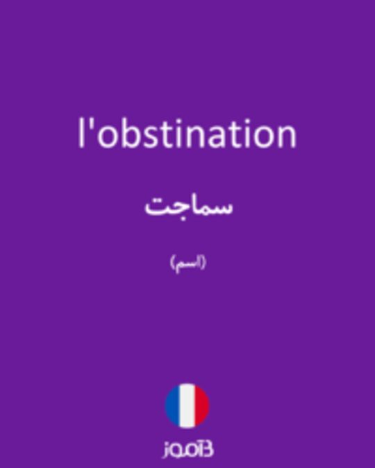  تصویر l'obstination - دیکشنری انگلیسی بیاموز