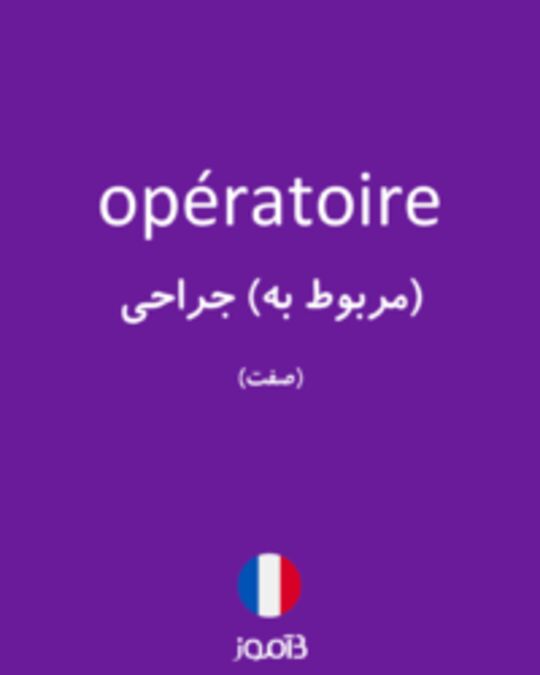  تصویر opératoire - دیکشنری انگلیسی بیاموز