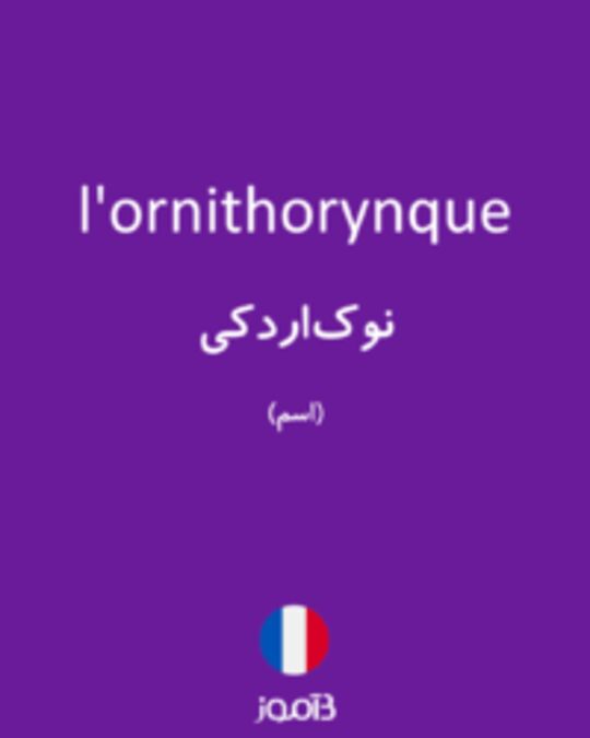  تصویر l'ornithorynque - دیکشنری انگلیسی بیاموز