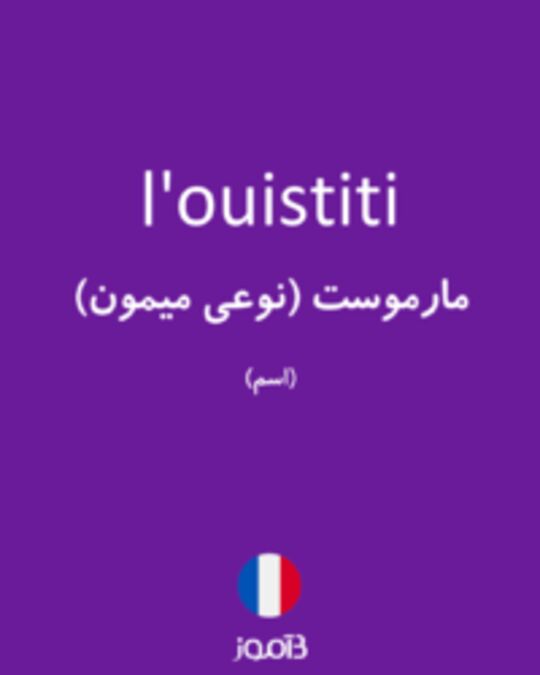  تصویر l'ouistiti - دیکشنری انگلیسی بیاموز