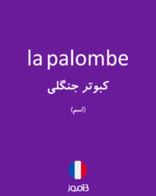  تصویر la palombe - دیکشنری انگلیسی بیاموز