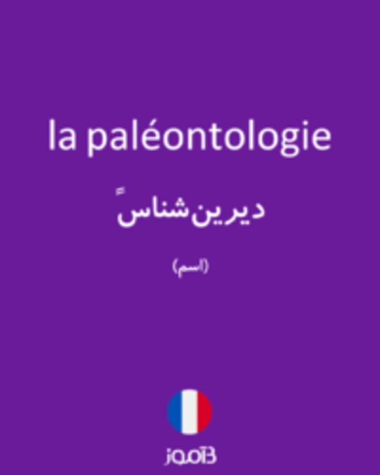  تصویر la paléontologie - دیکشنری انگلیسی بیاموز