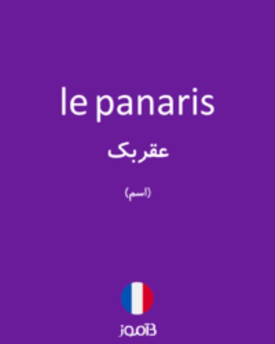  تصویر le panaris - دیکشنری انگلیسی بیاموز