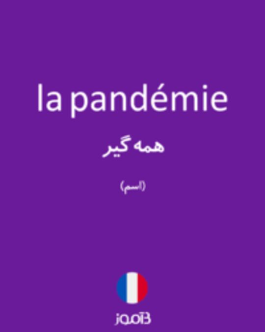  تصویر la pandémie - دیکشنری انگلیسی بیاموز