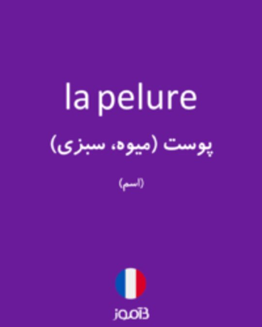  تصویر la pelure - دیکشنری انگلیسی بیاموز