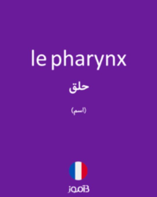  تصویر le pharynx - دیکشنری انگلیسی بیاموز