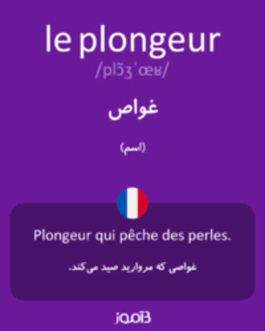  تصویر le plongeur - دیکشنری انگلیسی بیاموز