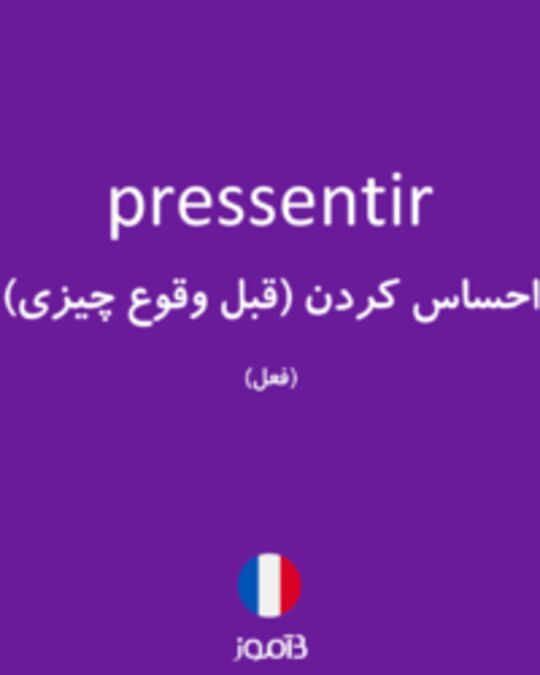  تصویر pressentir - دیکشنری انگلیسی بیاموز