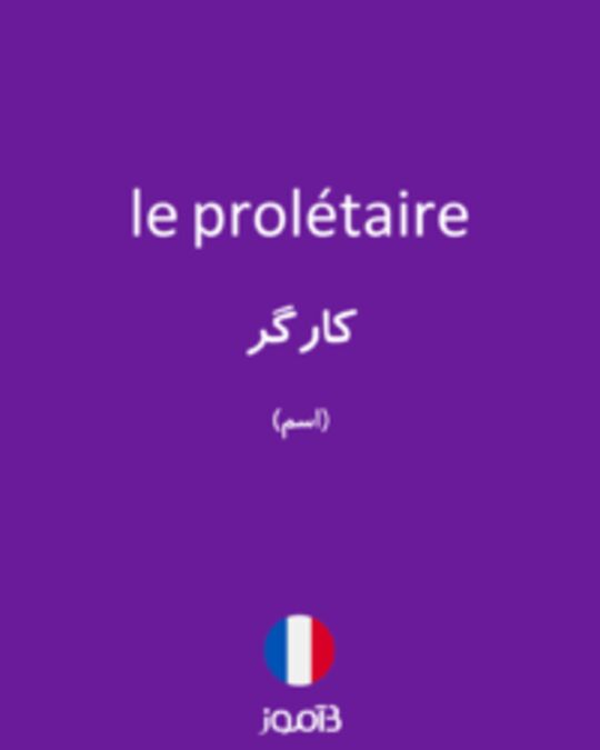  تصویر le prolétaire - دیکشنری انگلیسی بیاموز