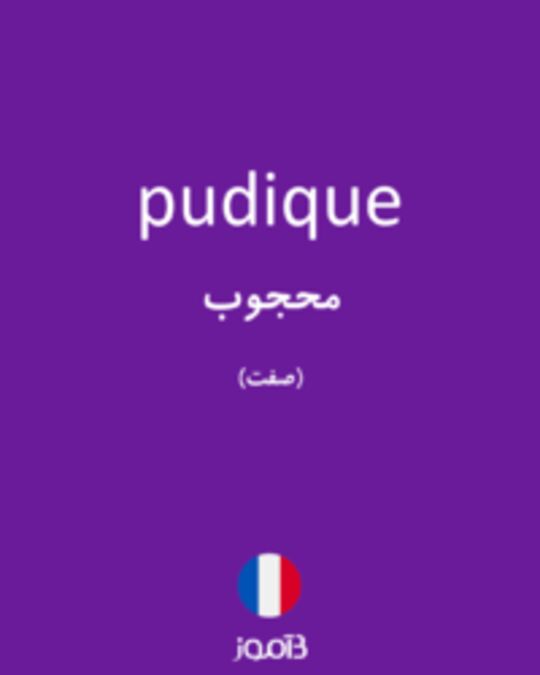  تصویر pudique - دیکشنری انگلیسی بیاموز