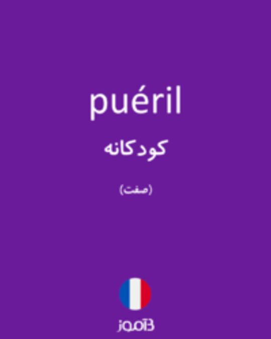  تصویر puéril - دیکشنری انگلیسی بیاموز